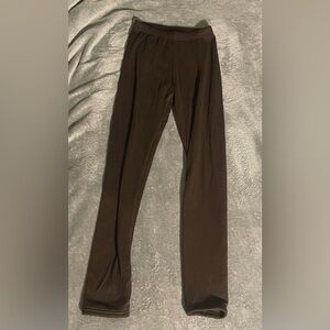 Women's “Just Cozy” Fleece-Lined Brown Leggings
